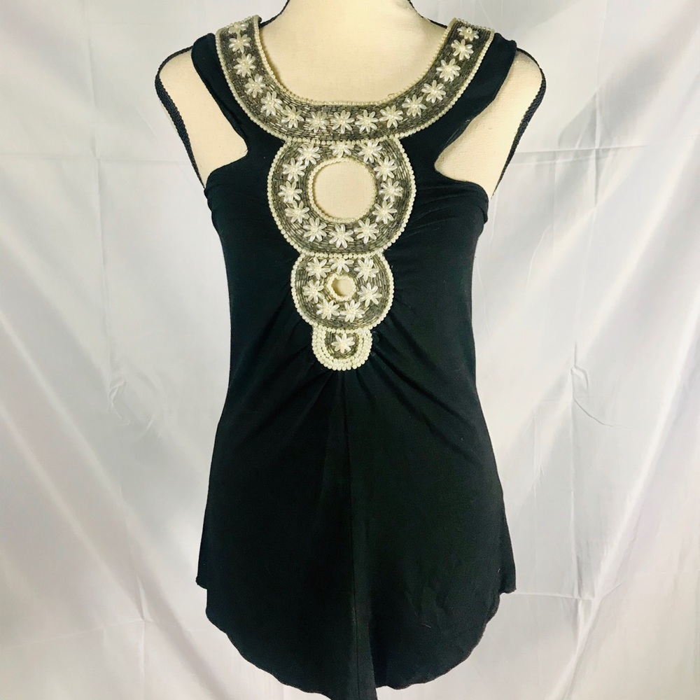 High Quality Beaded Neckline Top